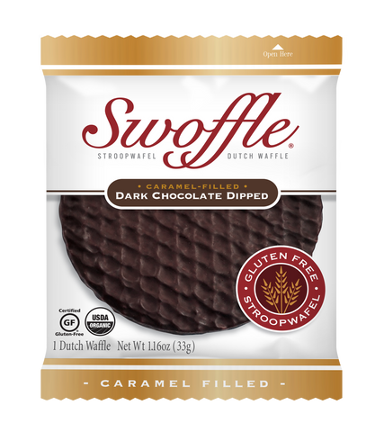 Swoffle Dark Chocolate Dipped Cookie